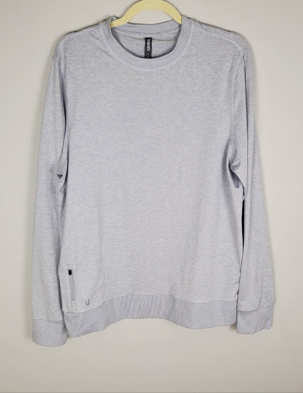 Vuori Men's Ponto Performance Crew Platinum Heather Size Large